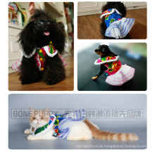 BONEPUPPY Chinese Design Festival Vestido de noiva para cães de estimação